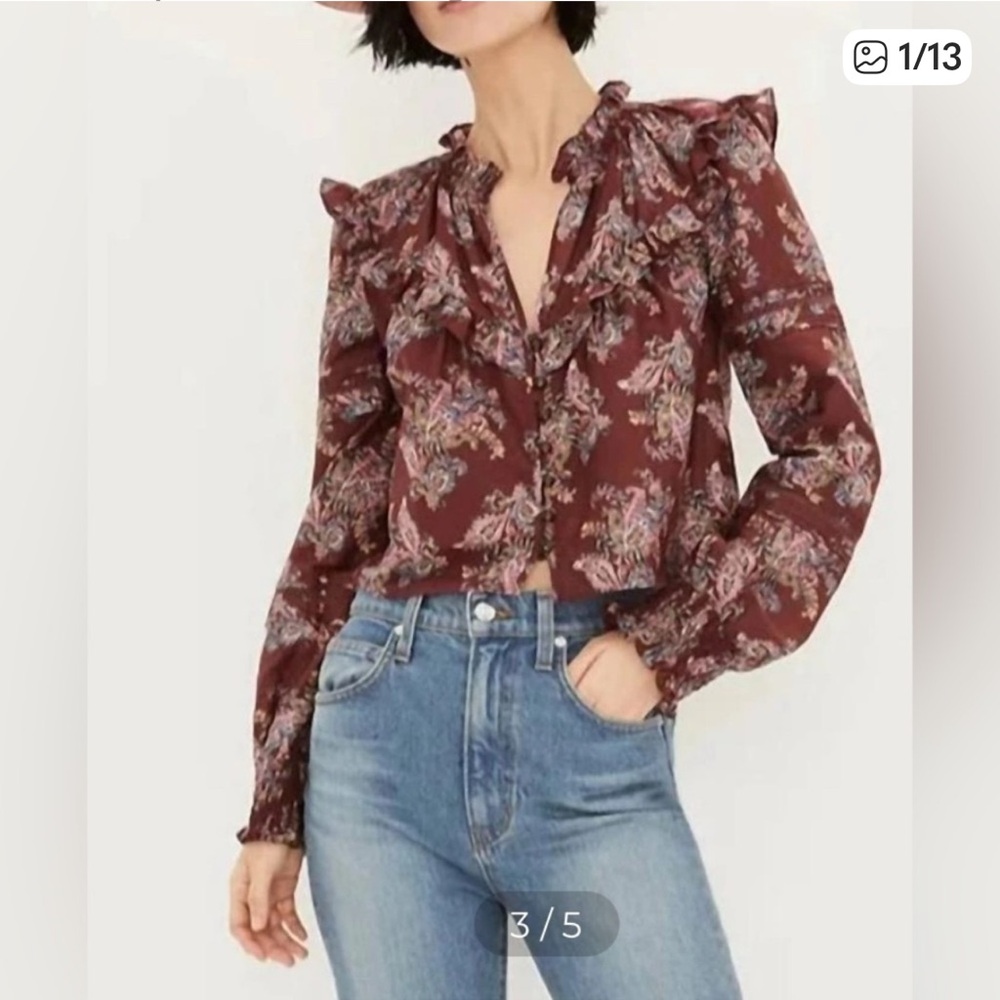 Veronica Beard Hopkins Paisley Blouse